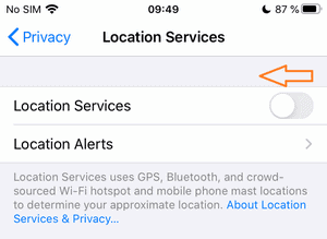 Turn Off Location Services
